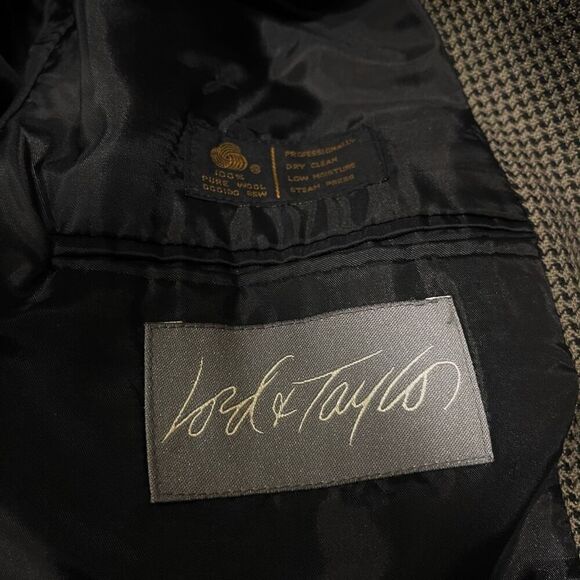 Lord & Taylor Herringbone Tweed Wool Suit Jacket Sports Men’s 44R - Picture 4 of 7